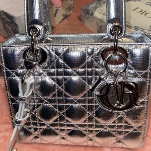 New Lady Dior Small Silver
